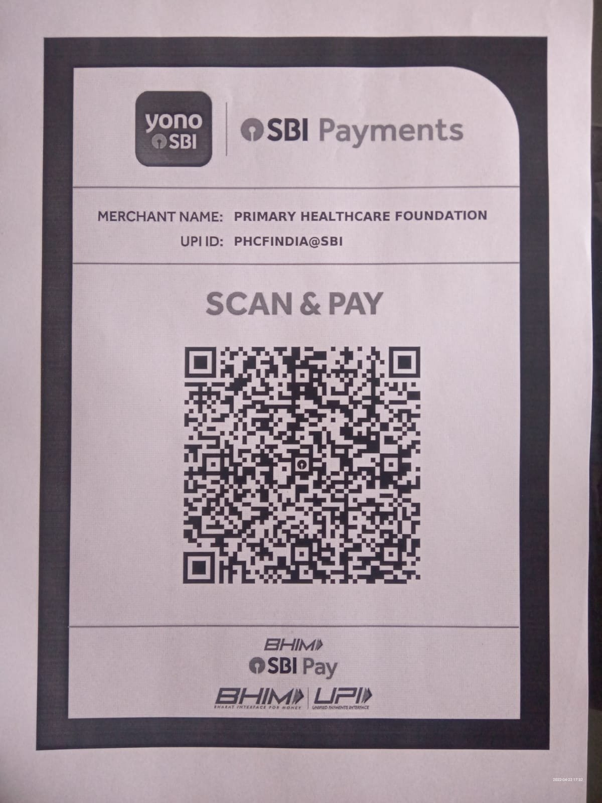 PHCF QR Code